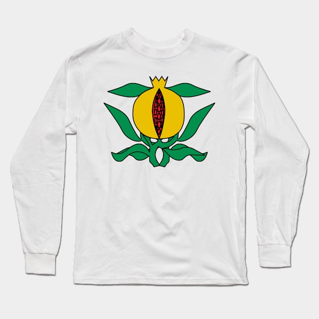 Heraldic pomegranate Long Sleeve T-Shirt by PabloDeChenez